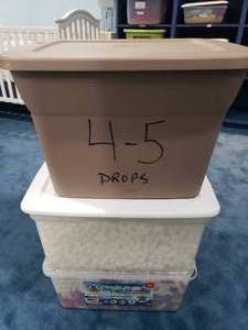 lot 1301 image: 3 Large Totes Full of Magic Noodles For Kid Crafting.