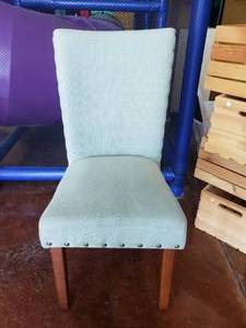 lot 1330 image: Light Blue Padded Dining Chair
