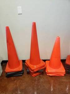 lot 1354 image: Lot of Tall Street Cones.  Approx 15 Cones.