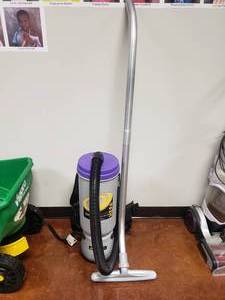lot 1416 image: Pro Team Super Coachvac HEPA Backpack Vacuum w Attachments, Model SCM-1282