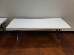 lot 1457 image: Lifetime 6 Folding Leg Banquet Table