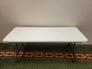 lot 1463 image: Lifetime 6 Folding Leg Banquet Table