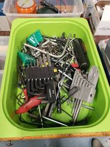 lot 1509 image: Large Tote Full of Allen Wrenches