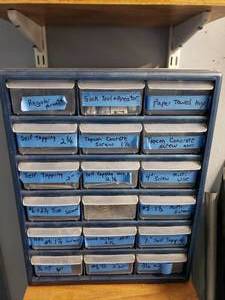 lot 1523 image: Parts Bin w Contents