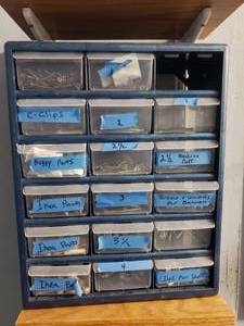 lot 1524 image: Parts Bin w Contents