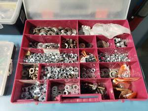 lot 1525 image: Locking Parts Storage Case w Contents