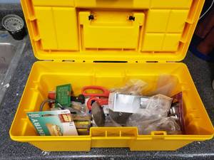 lot 1550 image: Tool Box Full of Misc Tools & Parts