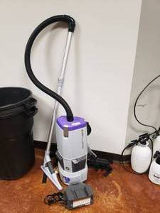 lot 1442 image: Pro Team GoFree Flex Pro Backpack Vacuum w Attachments, Model 107572