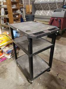 lot 1574 image: The Tuffy Rolling Media Cart