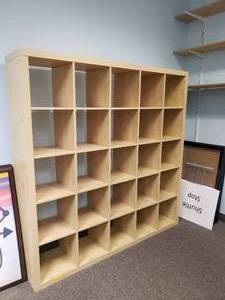 lot 1603 image: Ikea Kallax Natural 25 Shelf Shelving Unit