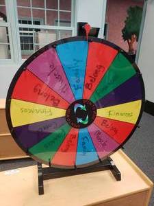 lot 1636 image: Spin To Win Game w Clear Dry Erase Wheel