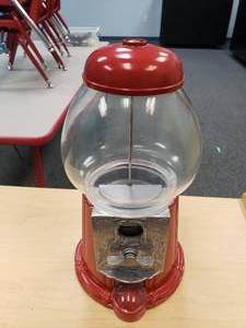 lot 1637 image: Coin Operated Tabletop Gumball Machine