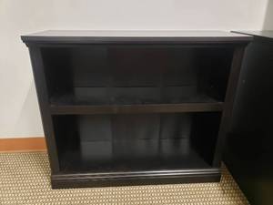 lot 1698 image: Black 2 Shelf Bookcase