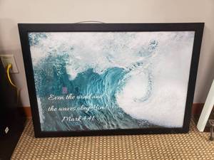 lot 1701 image: Large Framed Bible Verse Print