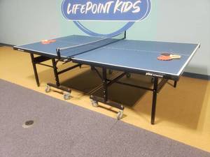 lot 1717 image: Prince Advantage Full Size Competition Ping Pong Table