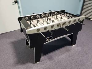 lot 1720 image: Beautiful Black & Silver Sportcraft Fooseball Table