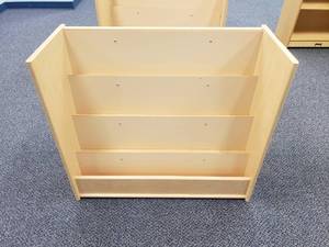 lot 1783 image: Wooden Classroom Book Shelf.  33 x 28 x 14