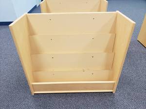 lot 1784 image: Wooden Classroom Book Shelf.  33 x 28 x 14