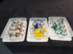 lot 1835 image: 3 Totes of Colored Stage Floodlight Bulbs.  Red, Blue, Green, Yellow
