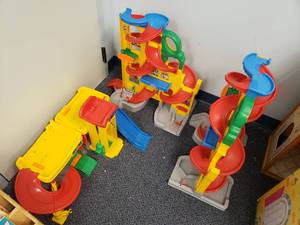 lot 1858 image: Lot of 3 Little Tikes Little People Vehicle Play Sets