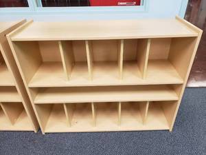 lot 1885 image: Tot Mate Classroom Storage Cabinet.  46 x 16 x 38
