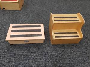 lot 1893 image: Lot of 2 Wooden Step Stools