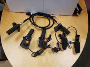 lot 1938 image: Lot of Misc Video Camera Items.  JVC HZ-ZS13BU Zoom Servo Lens Controls (Qty 2), Fujinon CFH3 Focus Grips (Qty 2) & More