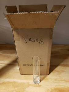 lot 686 image: Lot of Small Glass Stem Vases