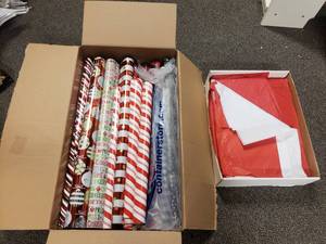 lot 1992 image: Large Lot of Christmas Wrapping Paper
