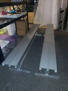 lot 1995 image: Lot of 2 Aluminum Athletic Benches.  90 Long Each.