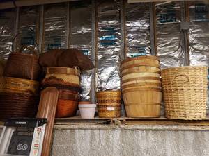 lot 2006 image: Large Lot of Wicker Baskets.  Includes Everything Pictured.