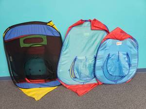 lot 1753 image: Lot of 3 PlayHut Pop Up Play Centers