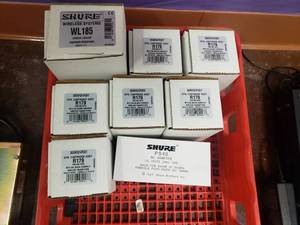 lot 2019 image: Large Lot of NEW Shure Microphone Cartridges.  R179 (Qty 6), WL185 (Qty 1) & PS40 (Qty 1)