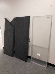 lot 2047 image: Clearsonic Drum Surround Kit.  Includes ClearSonic A5 5-Section Acrylic Panel, 2 ClearSonic LidPac Isolation Shield Panels & 2 ClearSonic Lid Pieces