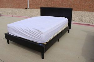 lot 30 image: Full size bed frame 52W - (bed mattress available)