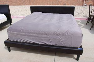 lot 31 image: King size bed frame 65W  - (bed mattress available)