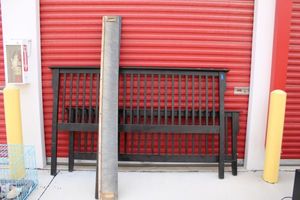 lot 39 image: Black Mission Style Bed Frame Only