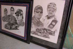 lot 76 image: Nascar Wall Art - Robert Stephen Simon lithograph 2002 and Candon 05 Print