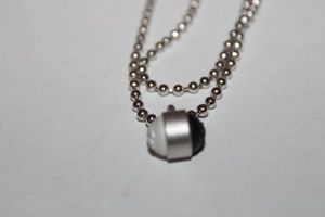 lot 217 image: JEWELRY - Signed Lokai recycled gunmetal ball and bead chain 30L necklace. On retail tag.