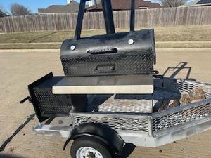lot 61 image: Handmade BBQ Smoker Trailer 4x10 with hitch