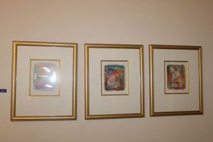 lot 121 image: Set of 3 Framed Wall art by Kathryn Henneman, see photos
