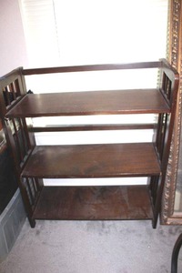 lot 162 image: Folding wooden bookshelf