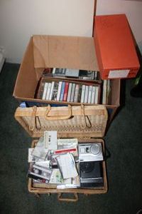 lot 100 image: Cassette tape collection with tape players