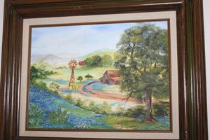 lot 250 image: Texas farm painting
