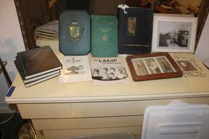 lot 135 image: Vintage yearbooks from 1930s, antique photos, Delta Zeta song books and magazines