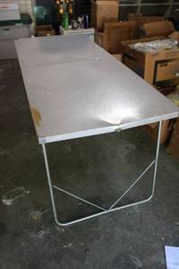 lot 278 image: Silver metal folding table