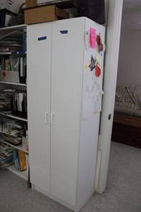 lot 224 image: White storage cabinet only