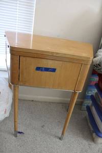 lot 240 image: Vintage sewing table as is (without machine)