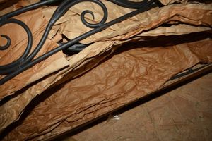 lot 301 image: Metal iron decorative panels