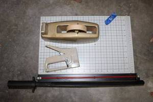 lot 325 image: Paper cutter, vintage tape dispenser and stapler